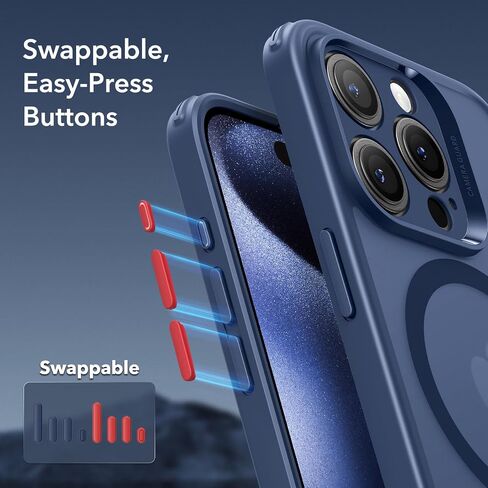 ESR for iPhone 15 Case Set, 1 Tempered-Glass Screen Protector, 1 Set of Lens Protectors, Military-Grade Protection, Yellowing and Scratch Resistant MagSafe Phone Case, Classic Series, Clear in Saudi Arabia