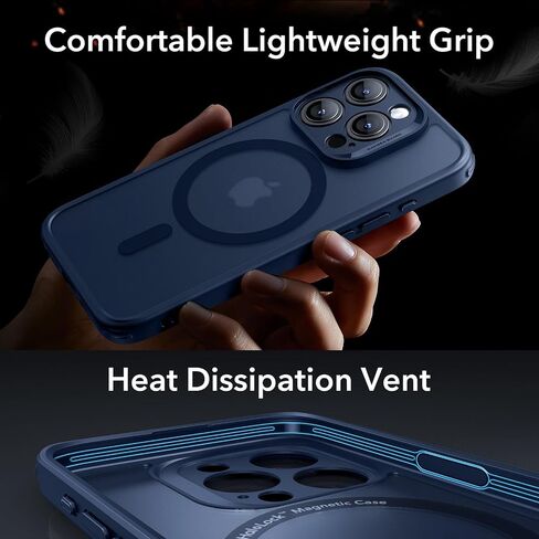 ESR for iPhone 15 Case Set, 1 Tempered-Glass Screen Protector, 1 Set of Lens Protectors, Military-Grade Protection, Yellowing and Scratch Resistant MagSafe Phone Case, Classic Series, Clear in Saudi Arabia