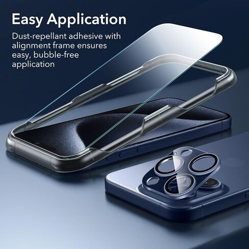 ESR for iPhone 15 Case Set, 1 Tempered-Glass Screen Protector, 1 Set of Lens Protectors, Military-Grade Protection, Yellowing and Scratch Resistant MagSafe Phone Case, Classic Series, Clear in Saudi Arabia