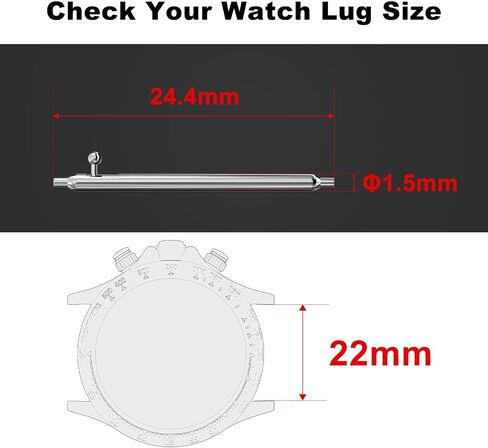 22mm Quick Release Spring Bar Compatible for Samsung Galaxy Watch 3 (45mm)/Gear S3 Classic/Frontier/Galaxy Watch (46mm)/Gear 2 R380 / Neo/Neo R381 / Live R382 Watch Pins in Kuwait