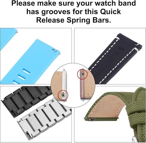 22mm Quick Release Spring Bar Compatible for Samsung Galaxy Watch 3 (45mm)/Gear S3 Classic/Frontier/Galaxy Watch (46mm)/Gear 2 R380 / Neo/Neo R381 / Live R382 Watch Pins in Kuwait