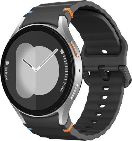 MoKo Sport Band Compatible with Samsung Galaxy Watch 7 FE 6 5 4 Band 40mm 44mm/Watch 6 4 Classic Band 43mm 47mm 42mm 46mm/Watch 5 Pro Band 45mm, No Gap Soft Silicone Bands for Women Men, Black in Saudi Arabia