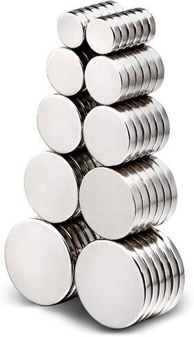 DIYMAG Refrigerator Magnets 100Pcs, 5 Different Size Small Magnets, Tiny Round Disc Fridge Magnets for Office, Hobbies, Crafts, Whiteboard Magnets, Dry Erase Board Magnets and Push Pins Magnets in Kuwait