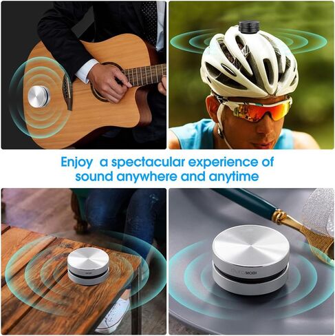 Wireless Mini Bone Conduction Speaker, BT Bone Conduction Speaker, Portable Stereo Bass Sound Box Speaker, Mini Size Music Player, Built-in Mic Sound Box, with Magnetic Adsorption Function in Saudi Arabia