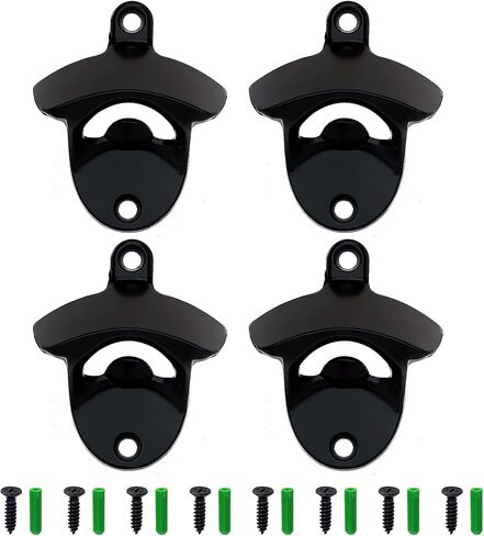 Black Wall Mount Beer Soda Bottle Cap Opener Post Mounted Blank Stainless for DIY Cooler Table (2PCS) in Saudi Arabia