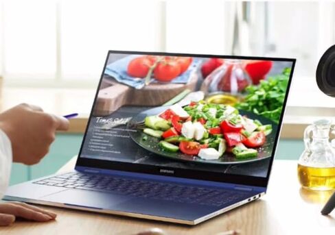 بديل قلم Book Flex S لجهاز Samsung Galaxy Book Flex 13.3 بوصة/15.6 بوصة NP930QCG-K01US/NP950QCG-K03US قلم لمس للكمبيوتر المحمول (مع بلوتوث) + أطراف (أزرق) in Kuwait