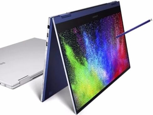 بديل قلم Book Flex S لجهاز Samsung Galaxy Book Flex 13.3 بوصة/15.6 بوصة NP930QCG-K01US/NP950QCG-K03US قلم لمس للكمبيوتر المحمول (مع بلوتوث) + أطراف (أزرق) in Kuwait