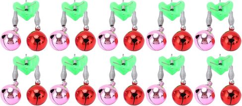 10 Pcs Plastic Fishing Bells Clips Fishing Rod Alarm with Dual Alert Bells with 2 Holes of Different Sizes in Saudi Arabia