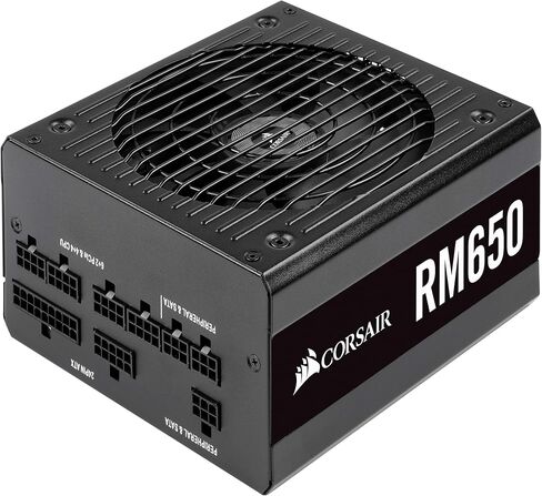 Corsair RM650، سلسلة RM، معتمد من الذهب 80 Plus، مزود طاقة ATX معياري بالكامل بقدرة 650 واط - أسود in Kuwait