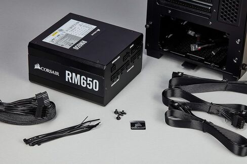 Corsair RM650، سلسلة RM، معتمد من الذهب 80 Plus، مزود طاقة ATX معياري بالكامل بقدرة 650 واط - أسود in Kuwait