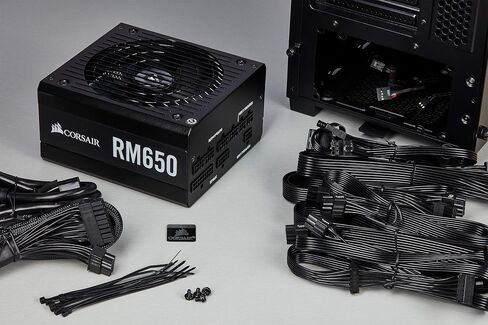 Corsair RM650، سلسلة RM، معتمد من الذهب 80 Plus، مزود طاقة ATX معياري بالكامل بقدرة 650 واط - أسود in Kuwait