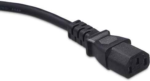 Amazon Basics Computer Monitor TV Replacement Power Cord, 6 Foot, 32 Count (Pack of 1), Black in Saudi Arabia