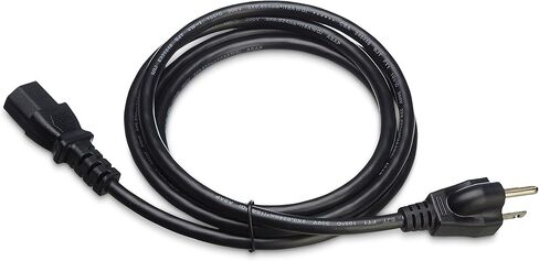 Amazon Basics Computer Monitor TV Replacement Power Cord, 6 Foot, 32 Count (Pack of 1), Black in Saudi Arabia