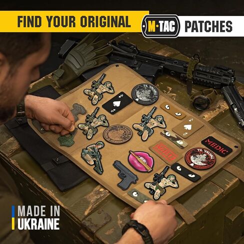 M-Tac Morale Patch شفاه وردية مع رصاصة - رقعة عسكرية تكتيكية من البولي فينيل كلوريد مع دعامة تثبيت بخطاف - رقع للسترة وحقائب الظهر والقبعات (وردي) in Kuwait