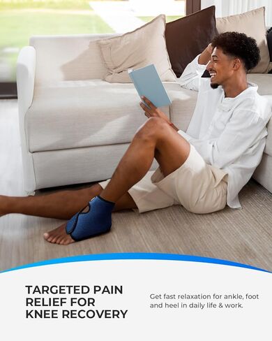 CooCoCo Large Ankle Ice Pack Wrap for Plantar Fasciitis Relief, Reusable Gel Cold Packs for Achilles Tendonitis, Sprained Ankles and Heels, Foot Pain Relief, Hot & Cold Therapy, 1 Pack in Kuwait