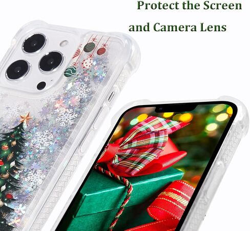 Glitter Christmas Case Compatible with iPhone 14 Pro Max Glitter Case Christmas Tree Clear Soft TPU Rubber Bumper Girly Women Cute Liquid Holiday Case for iPhone 14 Pro Max (Christmas Tree) in Kuwait
