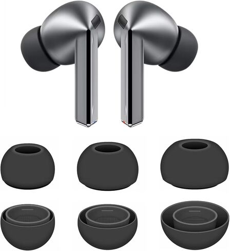 Replacement Earbuds Tips Silicone Ear Tips for Galaxy Buds3 Pro, Earphones Eartips S/M/L 3 Size 3 Pairs,Black ywb3 in Saudi Arabia