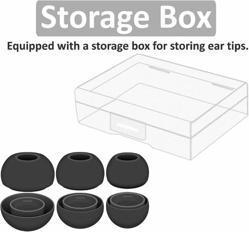 Replacement Earbuds Tips Silicone Ear Tips for Galaxy Buds3 Pro, Earphones Eartips S/M/L 3 Size 3 Pairs,Black ywb3 in Saudi Arabia
