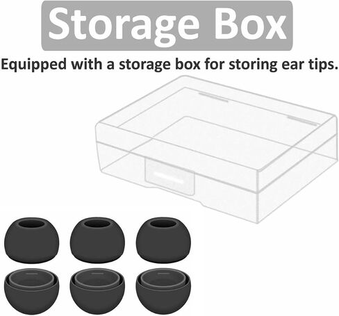 Replacement Earbuds Tips Silicone Ear Tips for Galaxy Buds3 Pro, Earphones Eartips S/M/L 3 Size 3 Pairs,Black ywb3 in Saudi Arabia