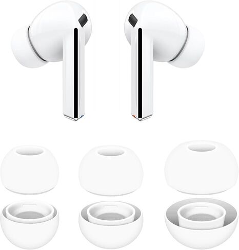 Replacement Earbuds Tips Silicone Ear Tips for Galaxy Buds3 Pro, Earphones Eartips S/M/L 3 Size 3 Pairs,Black ywb3 in Saudi Arabia