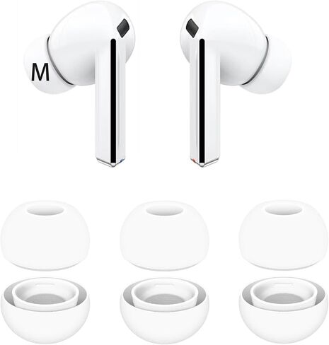 Replacement Earbuds Tips Silicone Ear Tips for Galaxy Buds3 Pro, Earphones Eartips S/M/L 3 Size 3 Pairs,Black ywb3 in Saudi Arabia