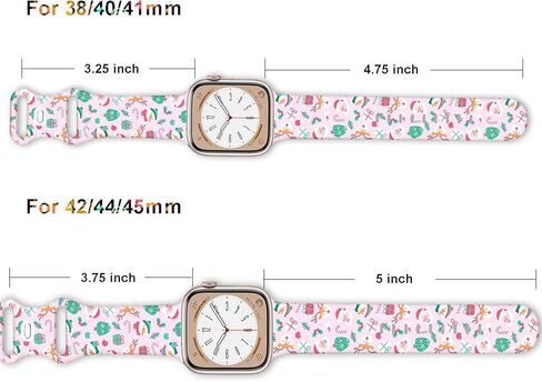 حزام ساعة عيد الميلاد 3 حزم متوافق مع سوار ساعة Apple 38 مم 40 مم 41 مم 42 مم 44 مم 45 مم iWatch SE Series 10 9 8 7 6 5 4 3 2 1، حزام بديل من السيليكون الناعم لعطلة عيد الميلاد للنساء in Kuwait