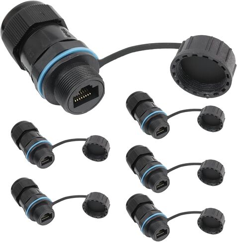 PENGLIN 2PCS Waterproof RJ45 Coupler,Outdoor Cat6/Cat5E/Cat5 Ethernet Connector Female to Female for LED CCTV Camera Network in Saudi Arabia
