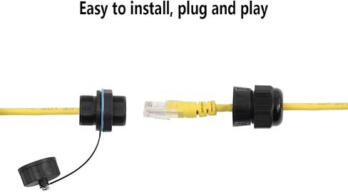 PENGLIN 2PCS Waterproof RJ45 Coupler,Outdoor Cat6/Cat5E/Cat5 Ethernet Connector Female to Female for LED CCTV Camera Network in Saudi Arabia