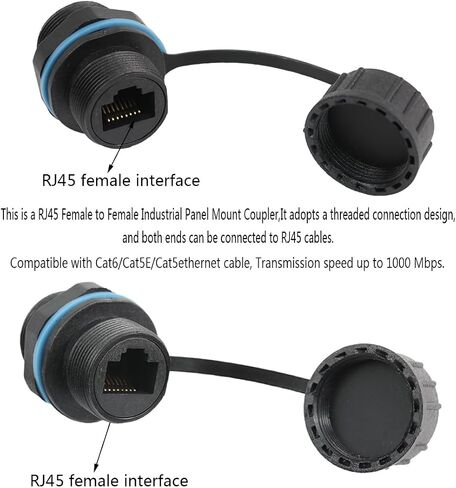 PENGLIN 2PCS Waterproof RJ45 Coupler,Outdoor Cat6/Cat5E/Cat5 Ethernet Connector Female to Female for LED CCTV Camera Network in Saudi Arabia