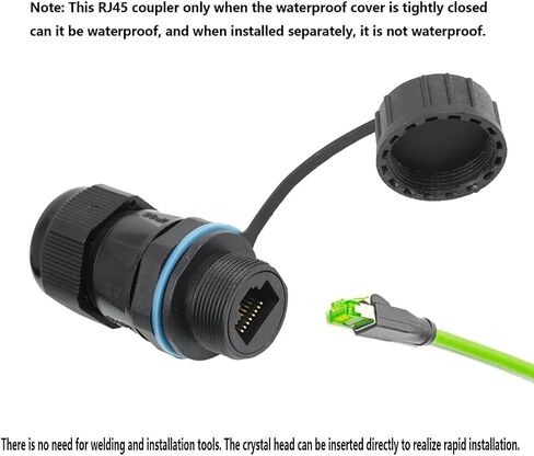 PENGLIN 2PCS Waterproof RJ45 Coupler,Outdoor Cat6/Cat5E/Cat5 Ethernet Connector Female to Female for LED CCTV Camera Network in Saudi Arabia