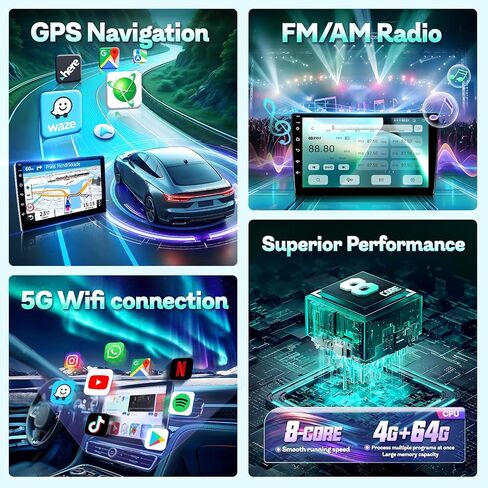8 Core 5G WiFi Car Radio Stereo for Honda Accord 7th 2003-2007 48-EQ 10.1" IPS Touchscreen Radio Carplay Android Auto Support Mirror Link DSP SWC GPS Bluetooth FM/AM Backup Camera 2+32G in Saudi Arabia