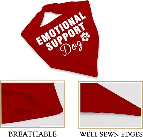 JXGZSO 1 Piece Dog Bandana ESA Cat Dog Bandana Service Dog Bandana Snap on Bandana Dog Gift (Emotional Support Dog) in Saudi Arabia