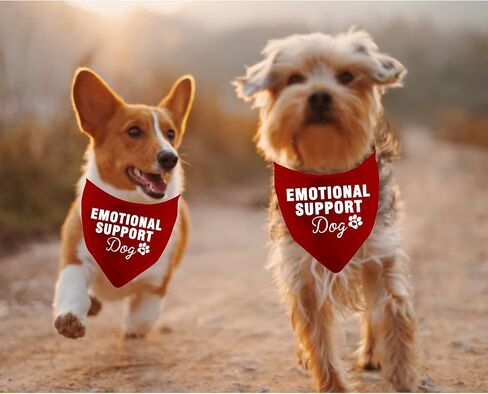 JXGZSO 1 Piece Dog Bandana ESA Cat Dog Bandana Service Dog Bandana Snap on Bandana Dog Gift (Emotional Support Dog) in Saudi Arabia