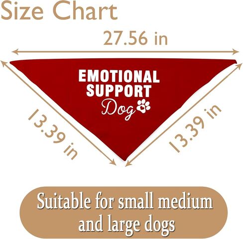 JXGZSO 1 Piece Dog Bandana ESA Cat Dog Bandana Service Dog Bandana Snap on Bandana Dog Gift (Emotional Support Dog) in Saudi Arabia