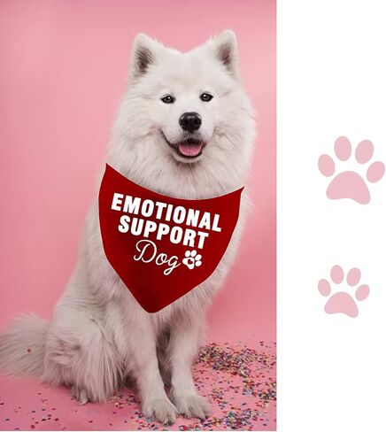JXGZSO 1 Piece Dog Bandana ESA Cat Dog Bandana Service Dog Bandana Snap on Bandana Dog Gift (Emotional Support Dog) in Saudi Arabia