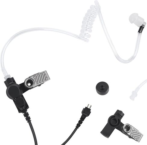 GP328 Ptt Mic Earpiece Two Way Radio Headset 2 Wire Acoustic Ear Piece for Motorola Walkie Talkie ht750 ht1250(Black,Wired) in Kuwait
