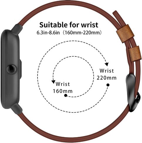 Leather Band for Fossil Men's Gen 6/5E 44mm/Gen 5 Carlyle/Garrett/Women's Julianna Smart Watch, 22mm Adjustable Soft Leather Replacement Band for Women Men in Saudi Arabia