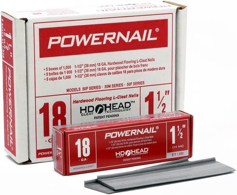 Powernail L17518 18 Gauge 1-3/4 Inch Length Hardwood Flooring HD L-Cleat Nail (Box of 1000) in Saudi Arabia
