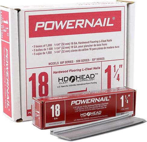 Powernail L17518 18 Gauge 1-3/4 Inch Length Hardwood Flooring HD L-Cleat Nail (Box of 1000) in Saudi Arabia