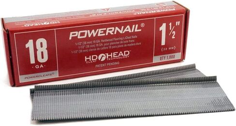 Powernail L17518 18 Gauge 1-3/4 Inch Length Hardwood Flooring HD L-Cleat Nail (Box of 1000) in Saudi Arabia