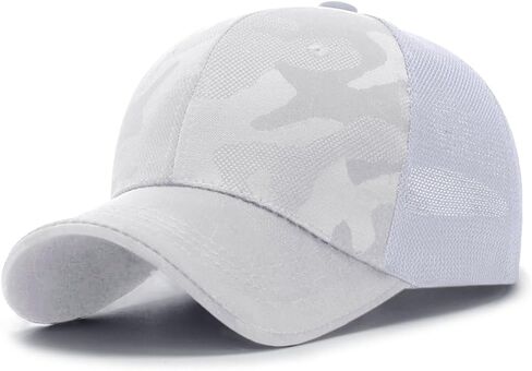 Mesh Camo Baseball Cap Snap Back Trucker Hat Breathable Adjustable Sports Caps in Saudi Arabia