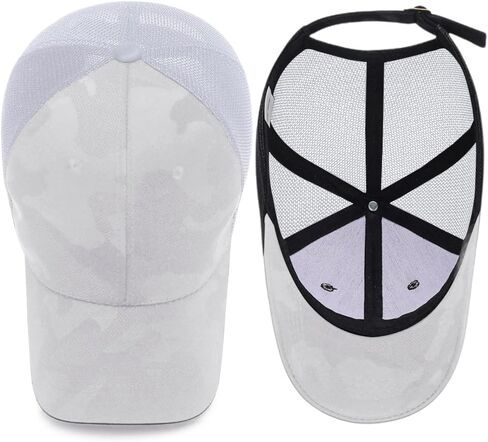 Mesh Camo Baseball Cap Snap Back Trucker Hat Breathable Adjustable Sports Caps in Saudi Arabia