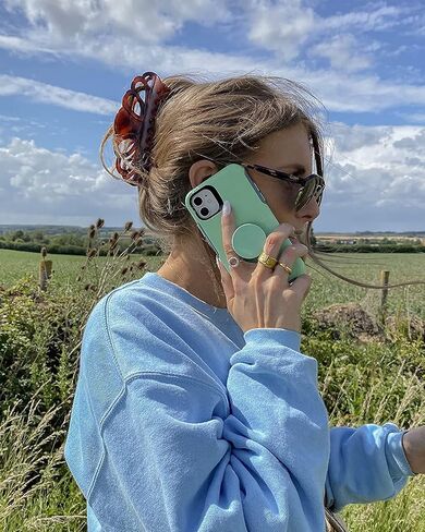 حافظة OtterBox + Pop Symmetry Series رفيعة لهاتف iPhone 11 وiPhone XR (فقط) عبوة البيع بالتجزئة - Mint to Be in Saudi Arabia