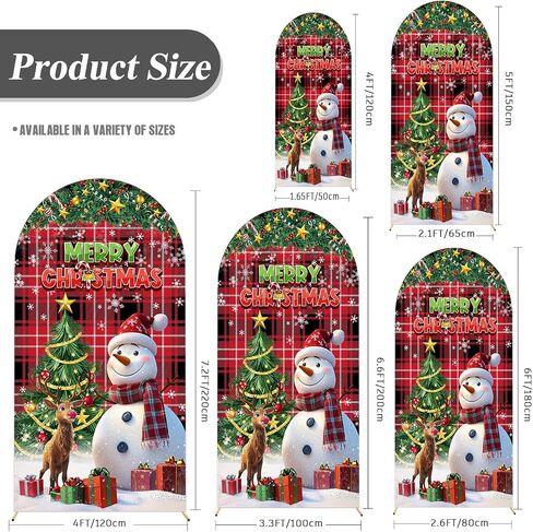 Red Farm Barn Arch Backdrop Cover 7.2ft Red Barn Birthday Spandex Arch Cover Backdrop Fabric 2-Sided Animals Round Top Stretchy Backdrop Stand Covers for Baby Shower Parties Photo Booth Background in Saudi Arabia