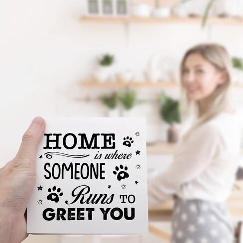 Complimentary Dog Fur Upon Entry Wooden Sign Desk Decor,Rustic Dog Wood Block Sign Desk Decorations for Dog Mom Home Bedroom Living Room Girls Room Shelf Table Decor Gifts in Saudi Arabia