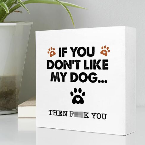 Complimentary Dog Fur Upon Entry Wooden Sign Desk Decor,Rustic Dog Wood Block Sign Desk Decorations for Dog Mom Home Bedroom Living Room Girls Room Shelf Table Decor Gifts in Saudi Arabia