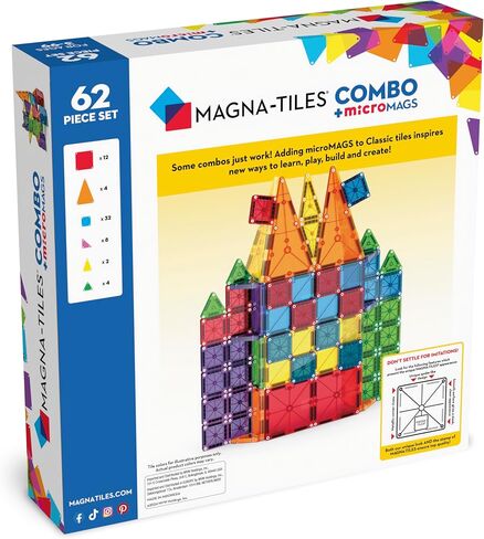 MAGNA-TILES® Combo 46-Piece Magnetic Construction Set, The Original Magnetic Building Brand in Kuwait