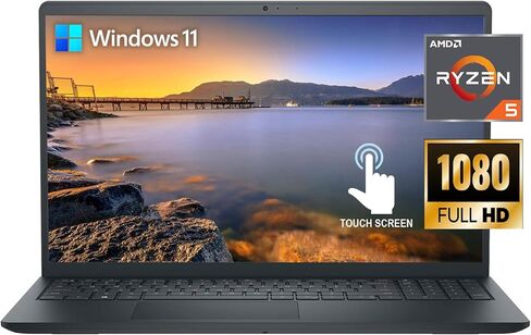 Dell Inspiron 15 3535 15.6" Touch Screen FHD Business Laptop, AMD Ryzen 5 7530U Processor (Beats i7-1165G7) 16GB RAM 512GB PCIe SSD USB-C,WI-FI, Bluetooth, HDMI, Win11 Carbon Black (Renewed) in Saudi Arabia