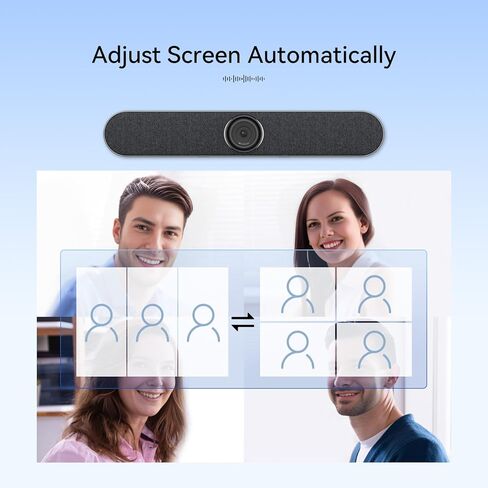 كاميرا غرفة الاجتماعات Retekess TC201، كاميرا مؤتمرات فيديو 4K PTZ، مصفوفة 4 ميكروفون، تقنية معالجة 3A - تقليل ضوضاء الخلفية، إطار تلقائي 120 درجة Ai، USB 2.0/3.0، Hdmi، لاسلكي in Kuwait