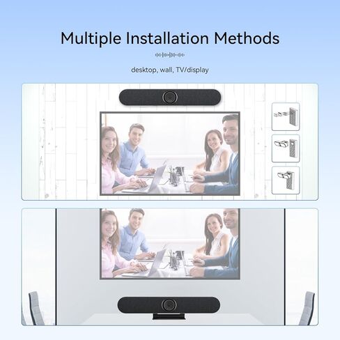 كاميرا غرفة الاجتماعات Retekess TC201، كاميرا مؤتمرات فيديو 4K PTZ، مصفوفة 4 ميكروفون، تقنية معالجة 3A - تقليل ضوضاء الخلفية، إطار تلقائي 120 درجة Ai، USB 2.0/3.0، Hdmi، لاسلكي in Kuwait